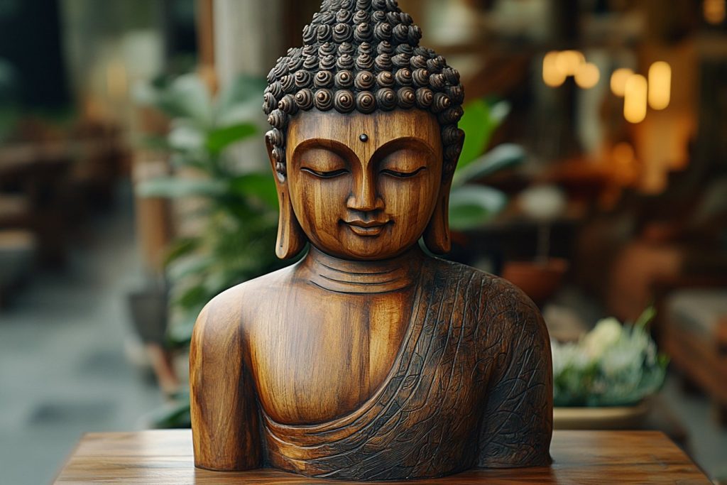 Optez pour une statue bouddha en bois et résine, la touche balinaise de votre décoration